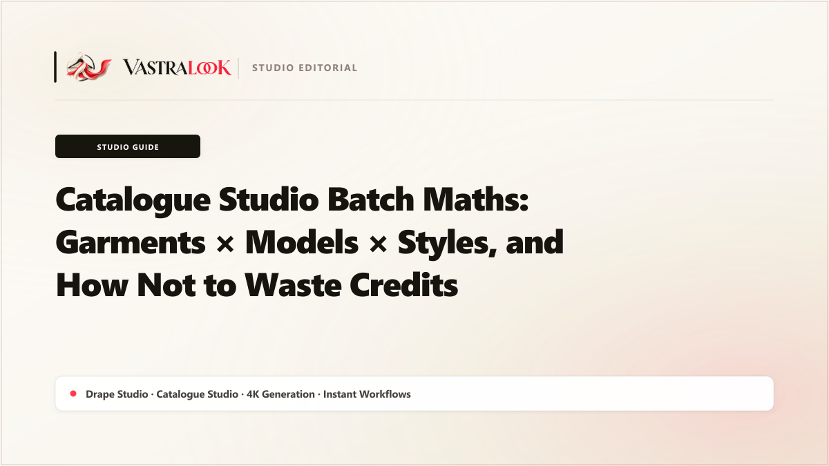 Catalogue Studio Batch Maths: Garments × Models × Styles, and How Not to Waste Credits
