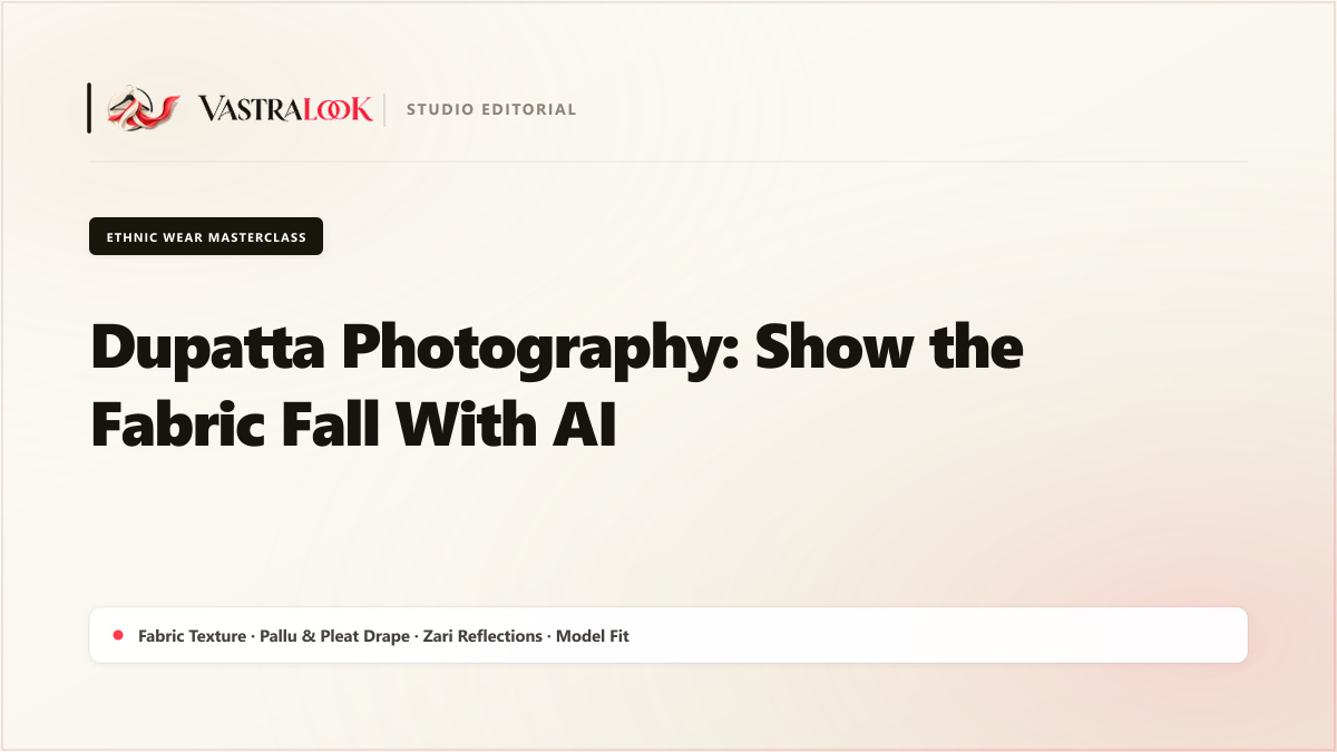 Dupatta Photography: Show the Fabric Fall With AI
