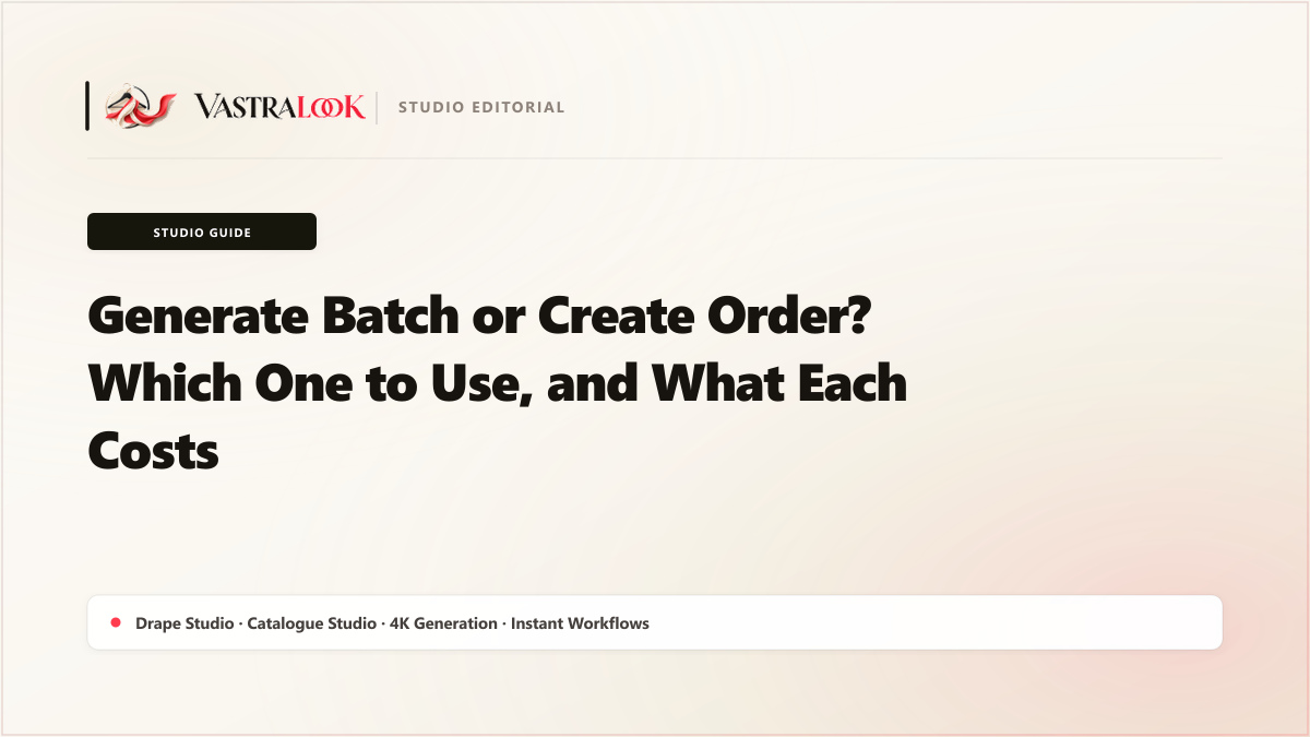 Generate Batch or Create Order? Which One to Use, and What Each Costs