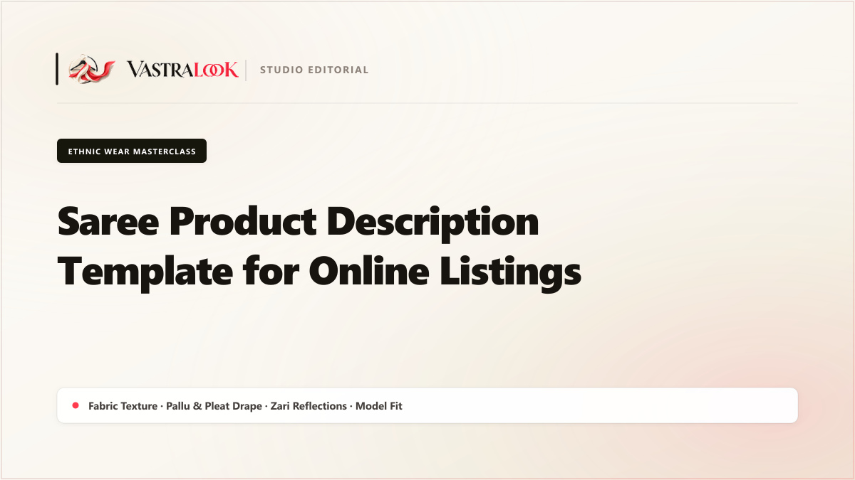 Saree Product Description Template for Online Listings