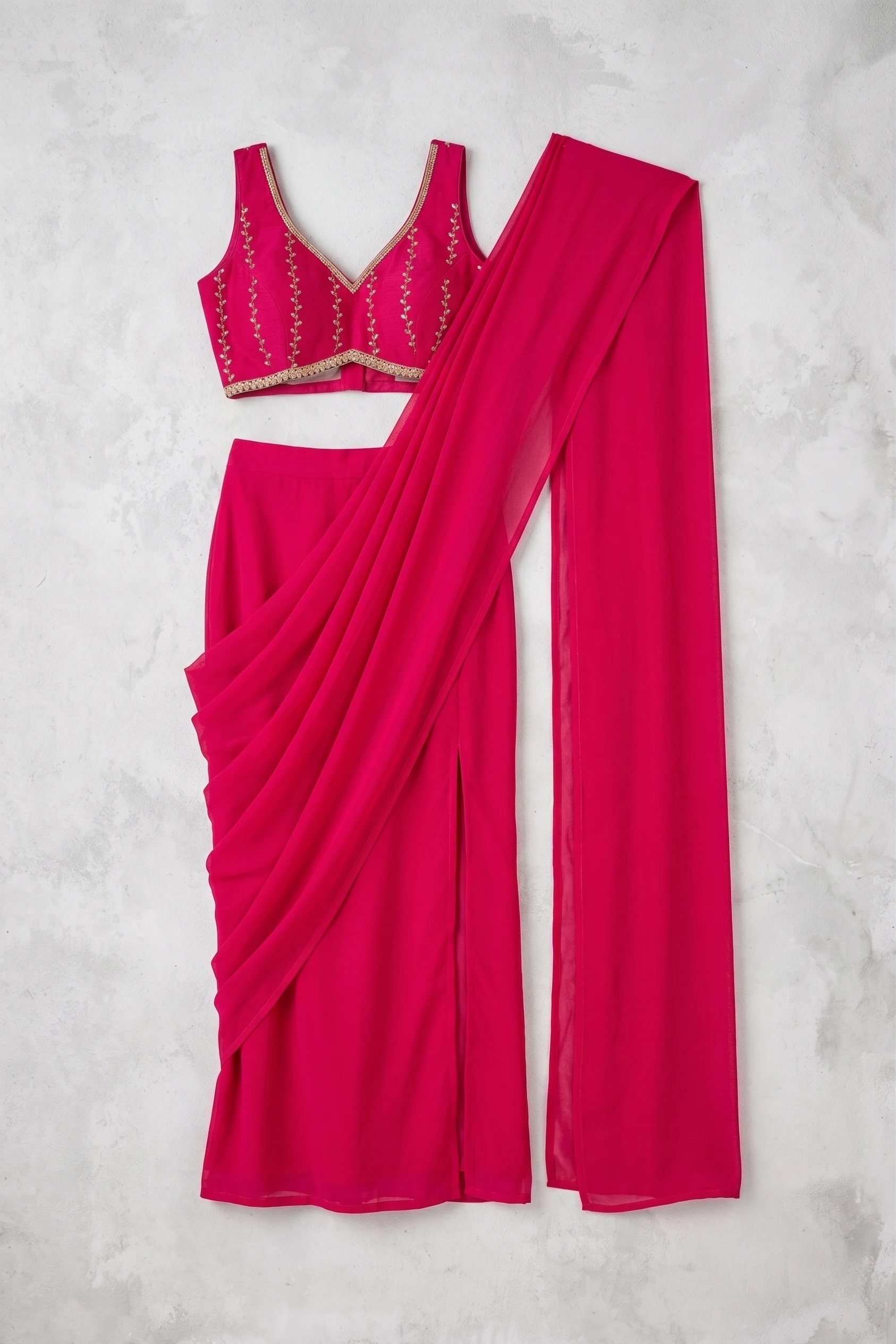 Pre-draped Saree reference 6