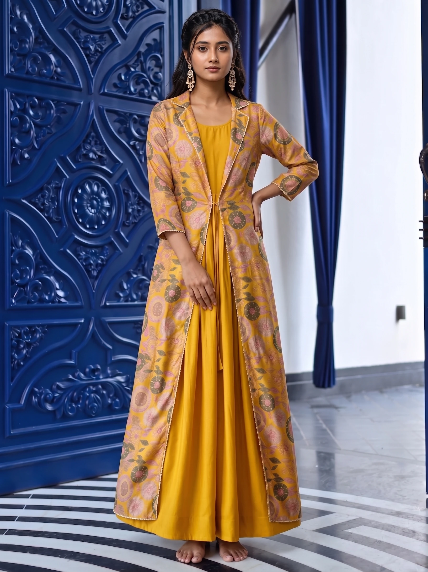 indo-western gown frame 1 of 6, generated on-model