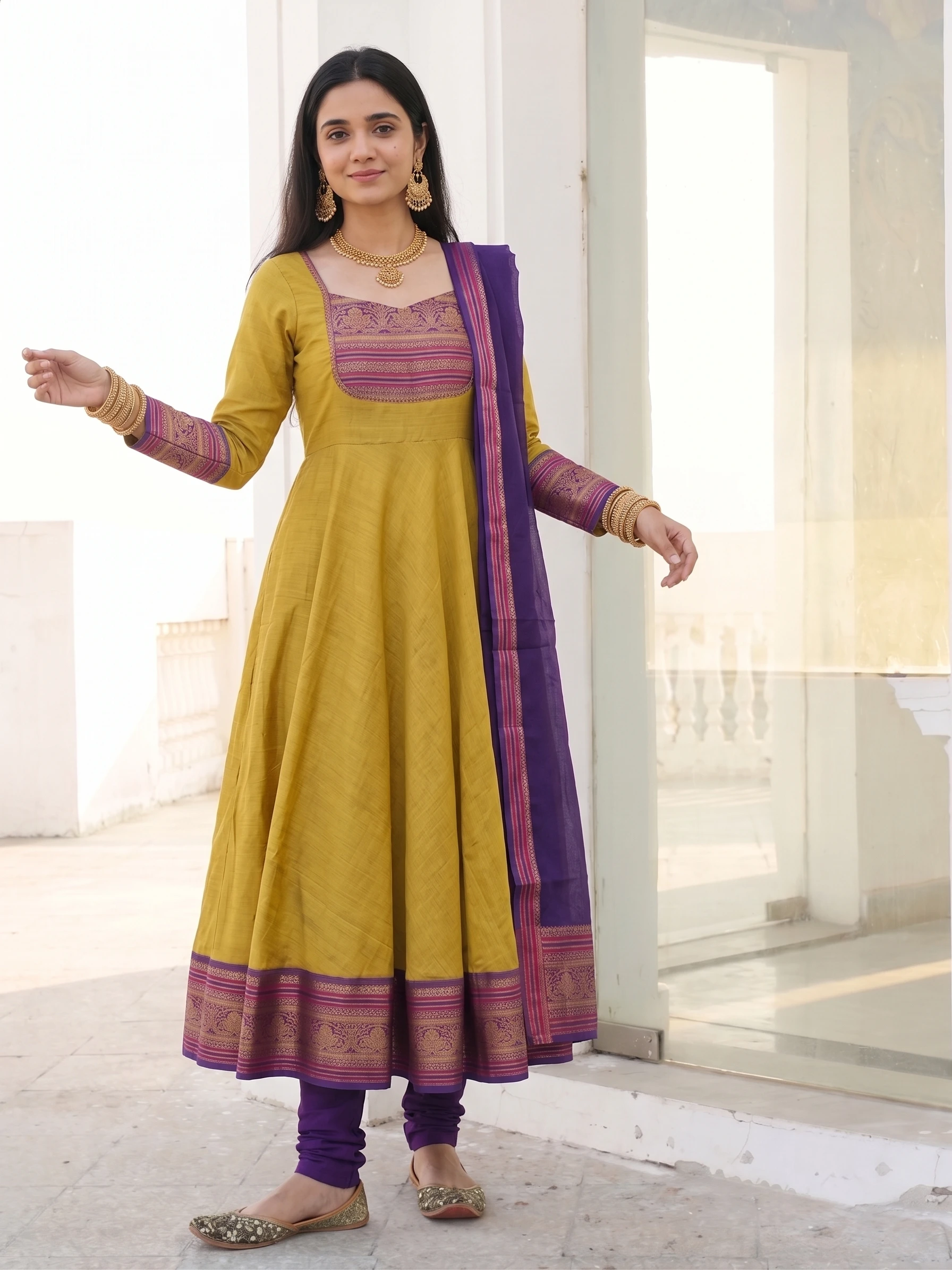 anarkali dress frame 1 of 4, generated on-model