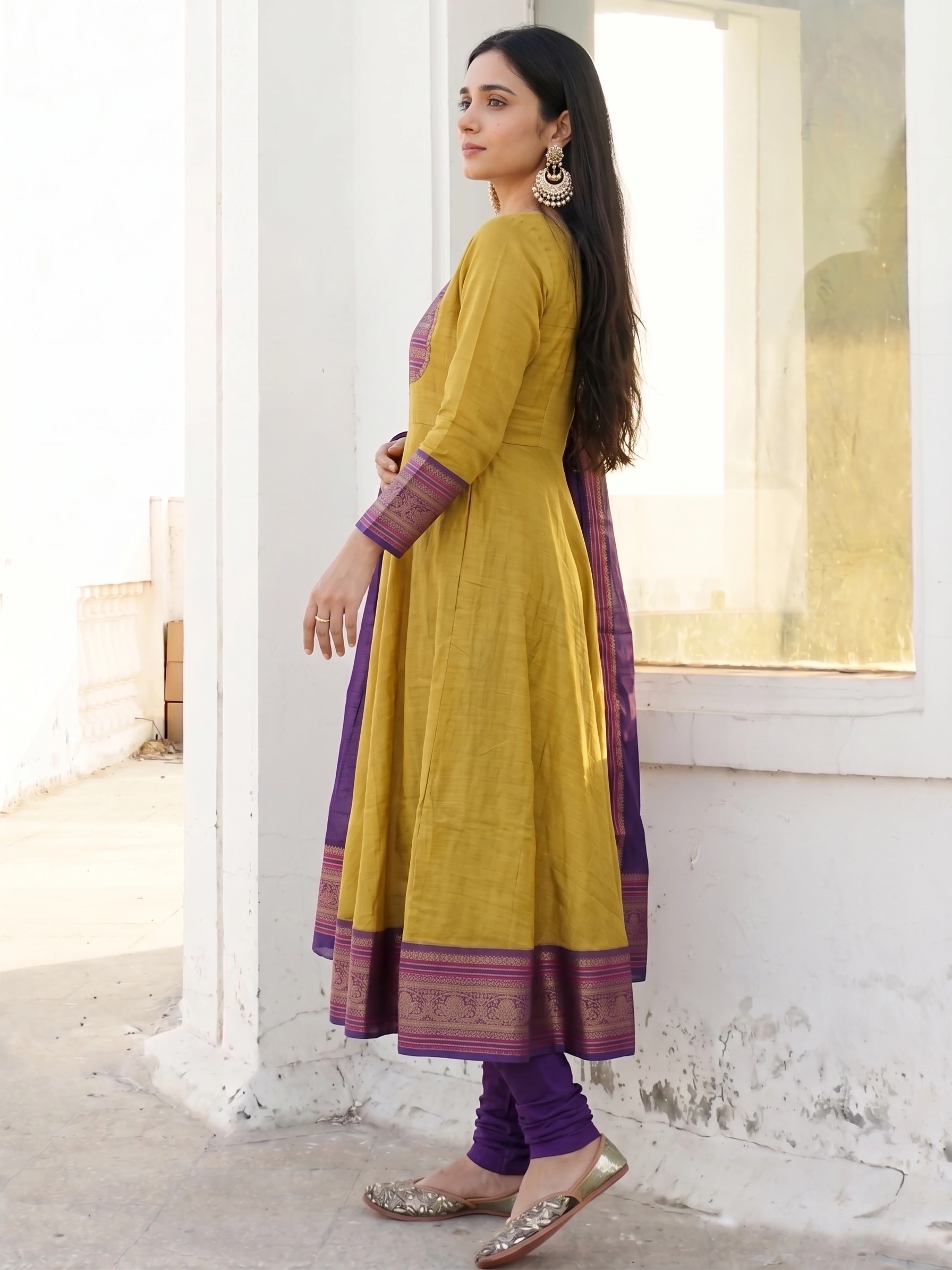 anarkali dress frame 2 of 4, generated on-model