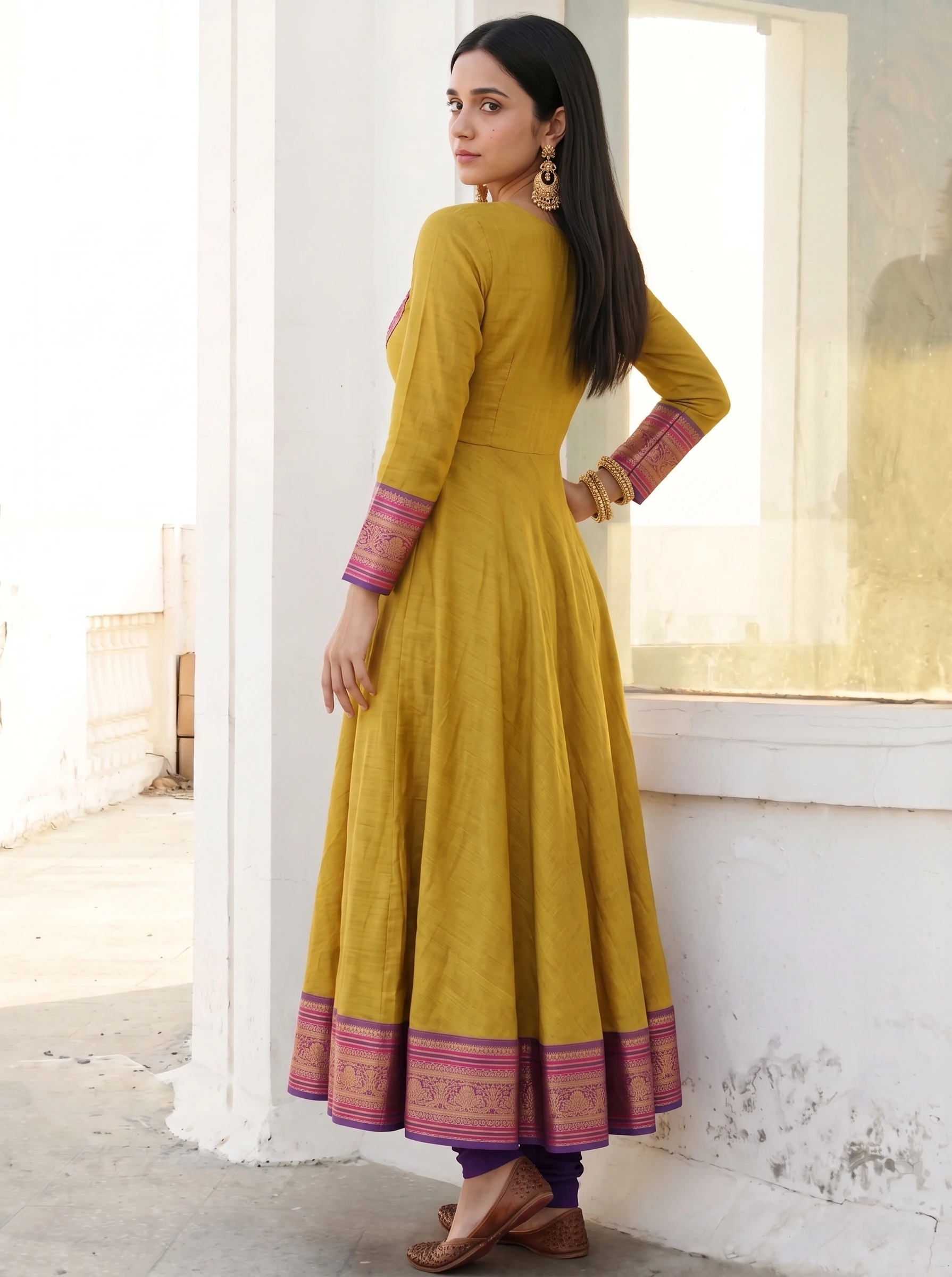 anarkali dress frame 3 of 4, generated on-model