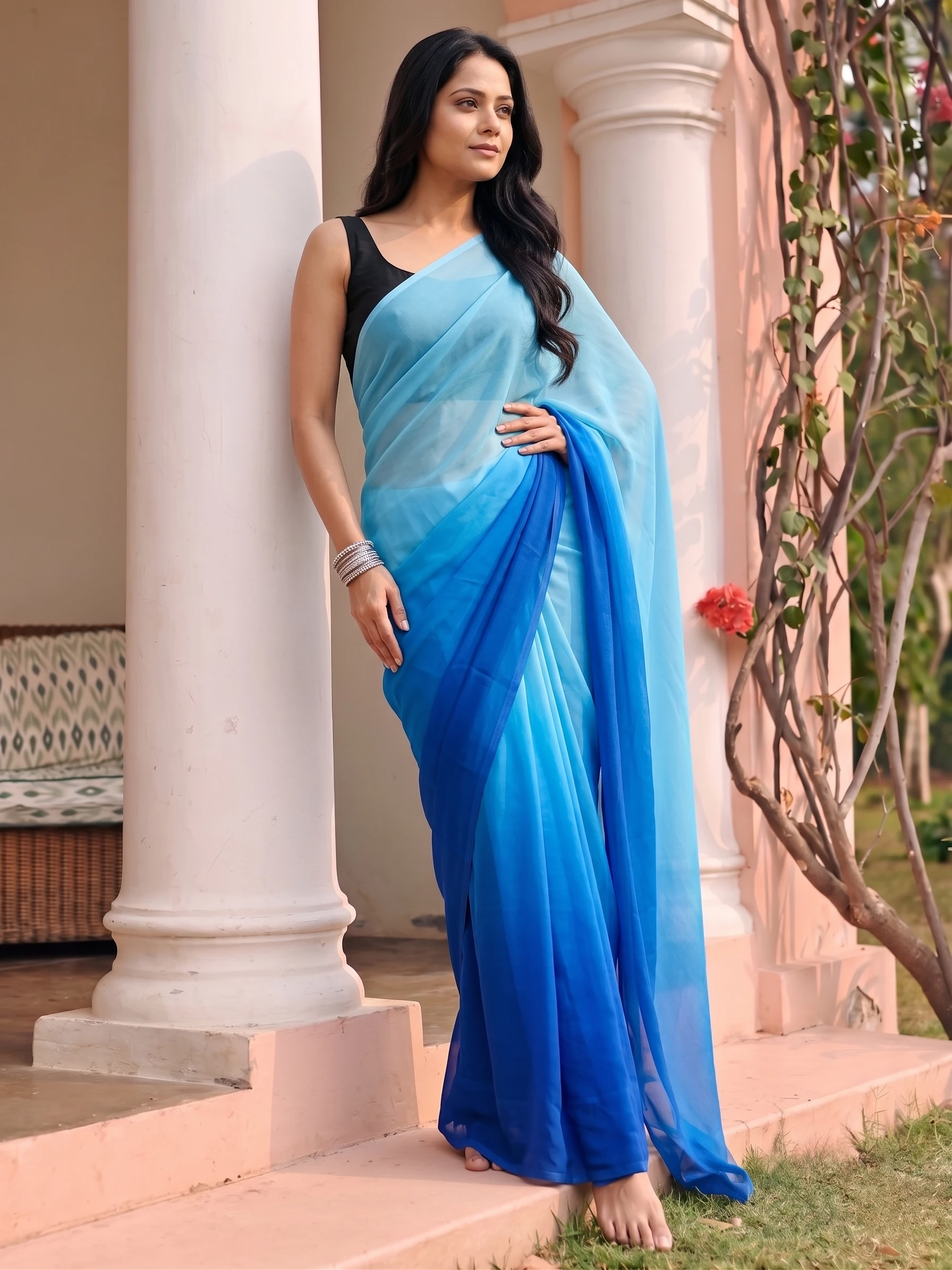 saree frame 2 of 6, generated on-model
