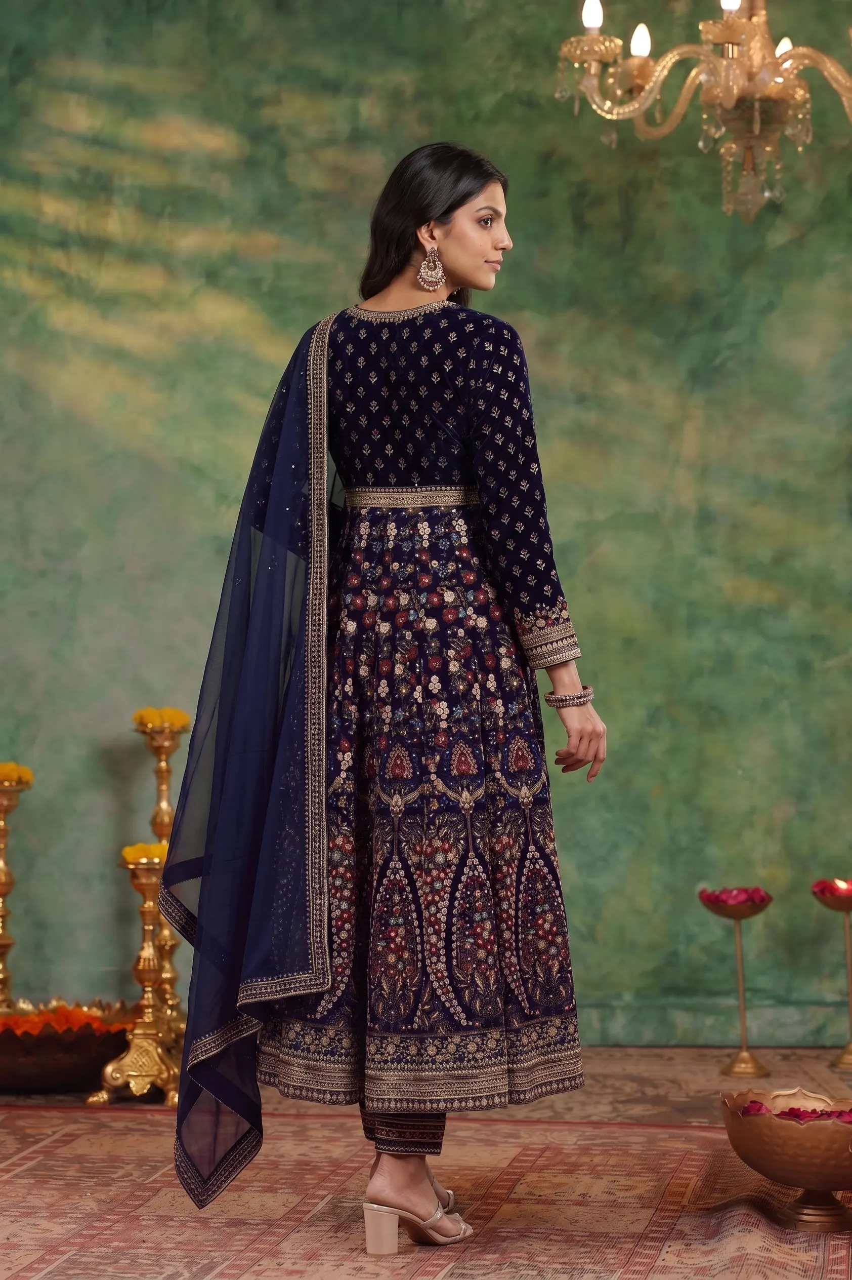 anarkali dress frame 1 of 6, generated on-model