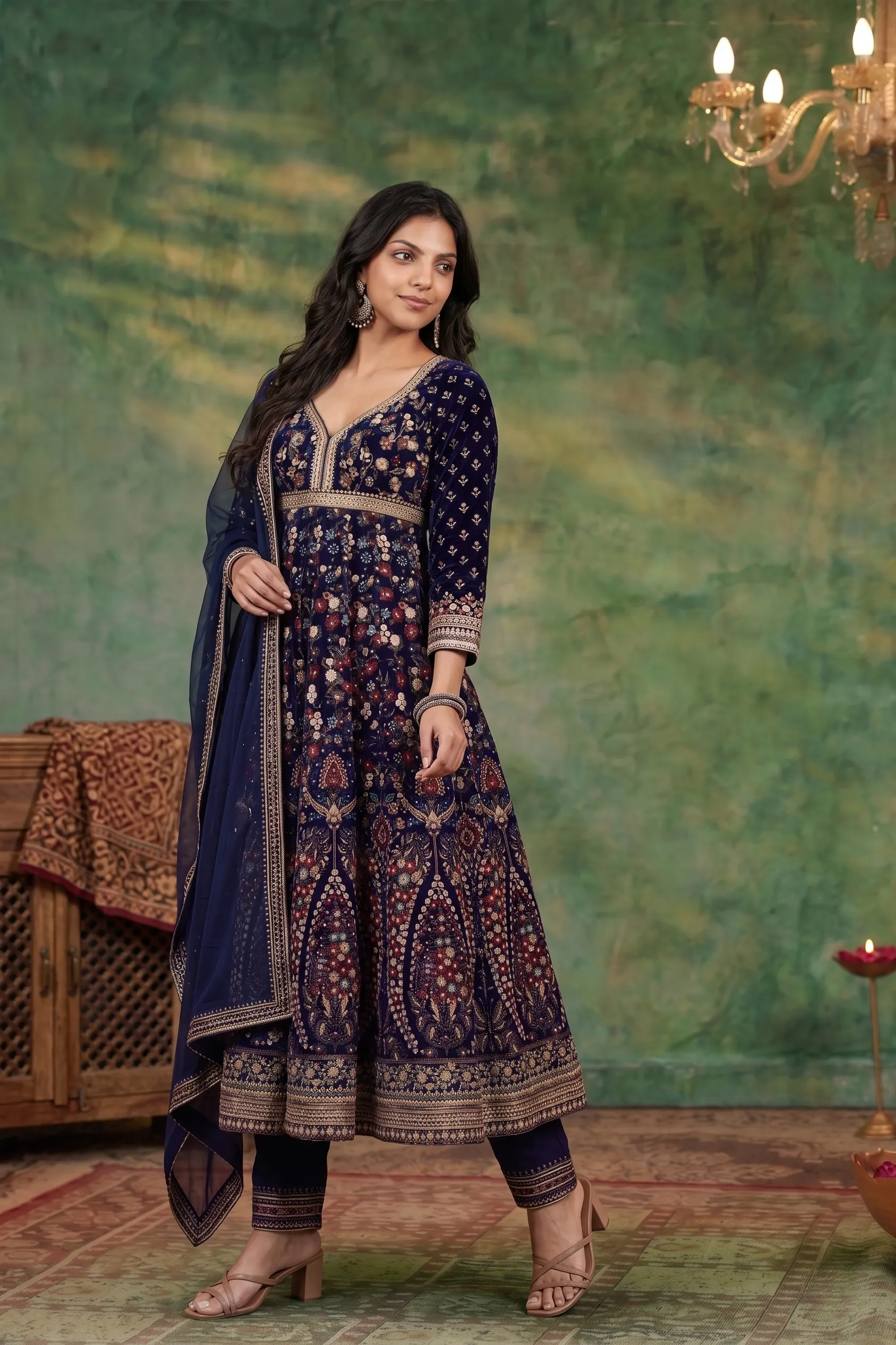 anarkali dress frame 6 of 6, generated on-model