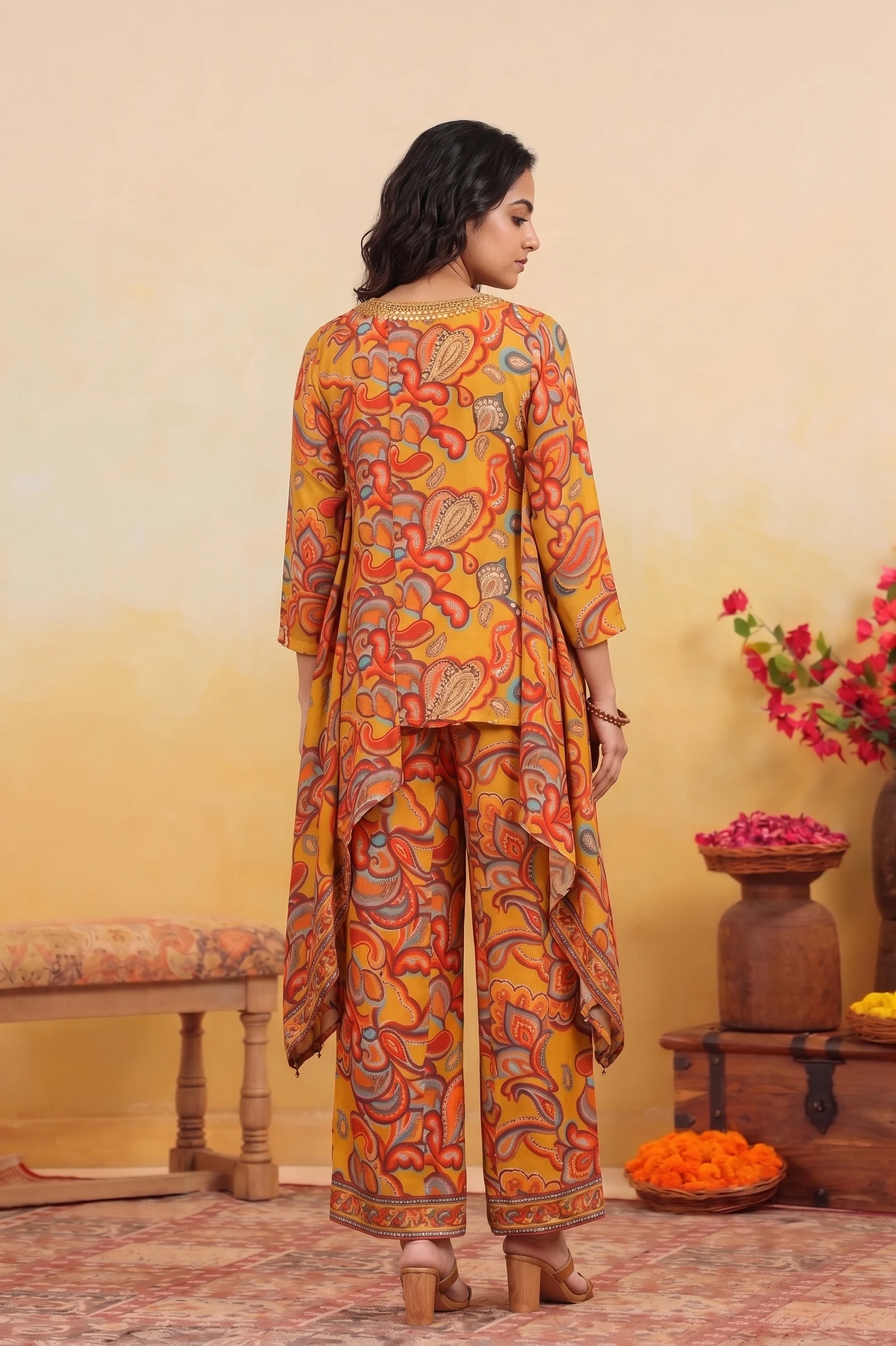 kaftan suit frame 2 of 6, generated on-model