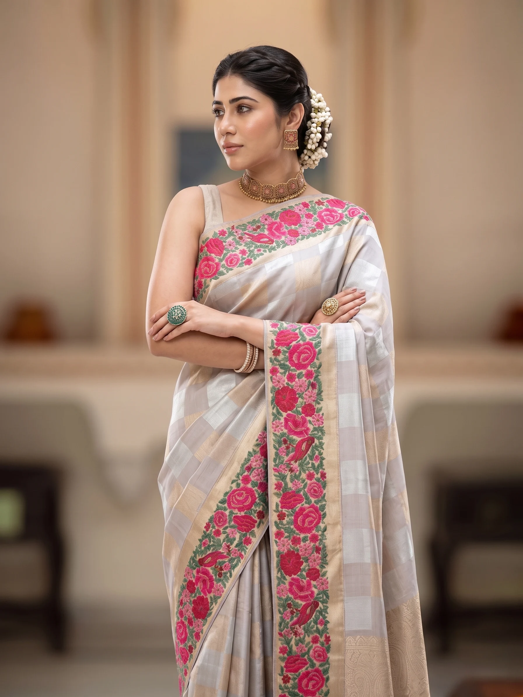 silk saree frame 4 of 6, generated on-model