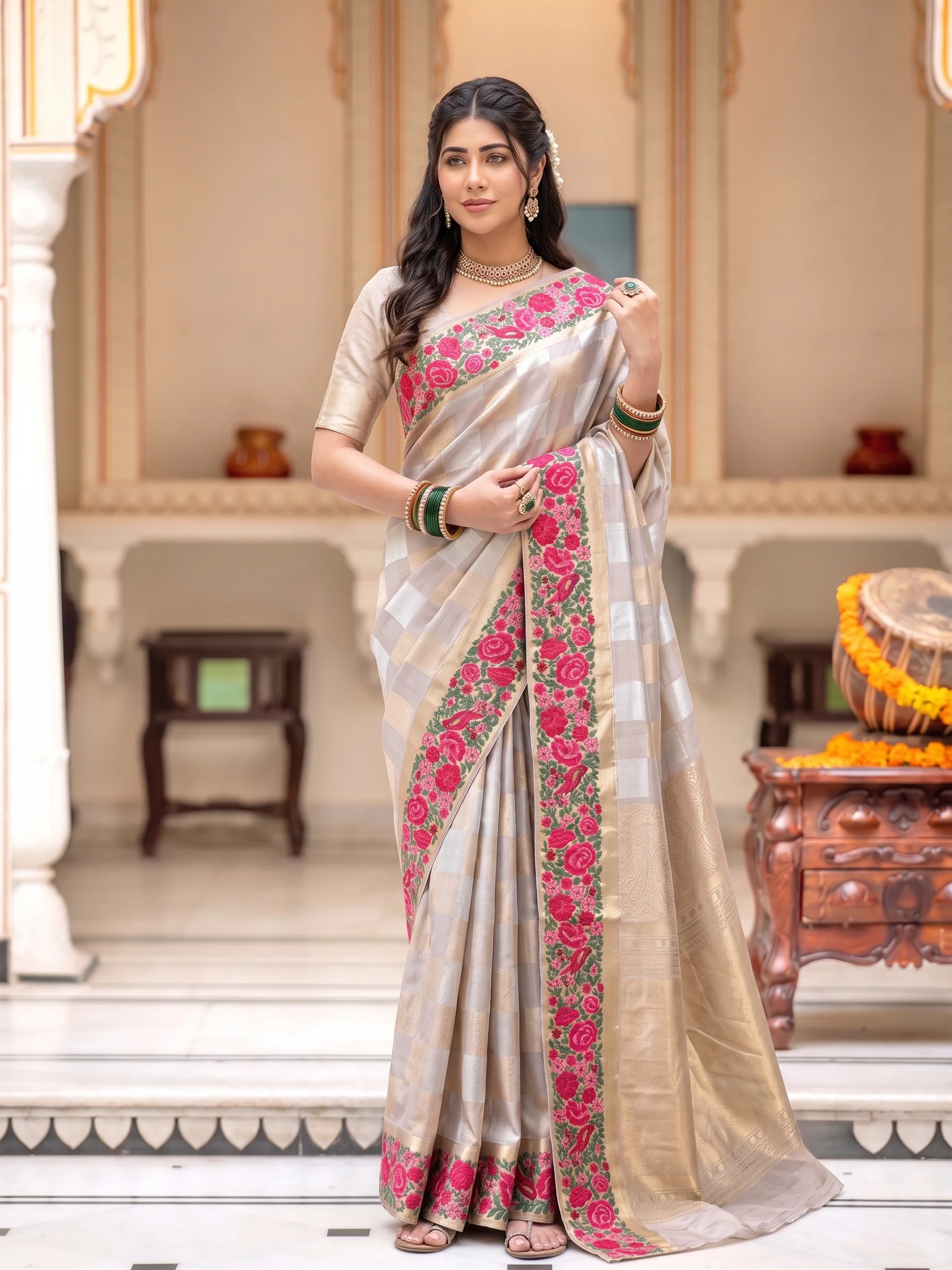 silk saree frame 5 of 6, generated on-model